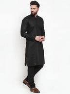 Men's Solid Cotton Kurtas-Assorted