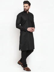Men's Solid Cotton Kurtas-Assorted