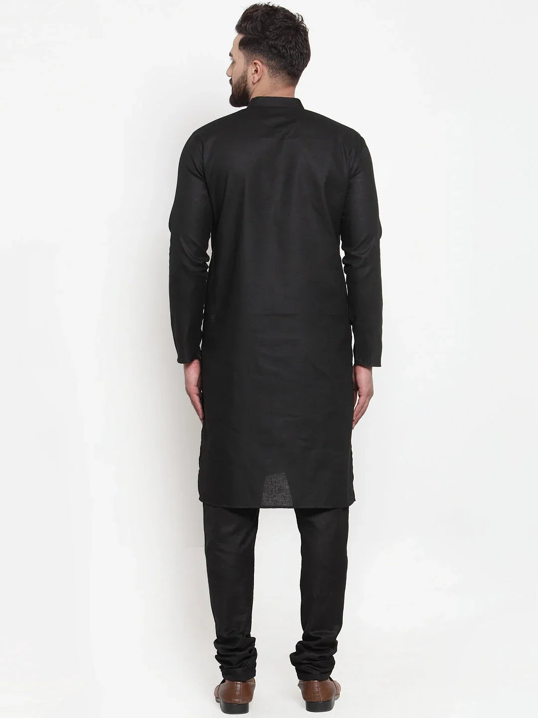 Men's Solid Cotton Kurtas-Assorted