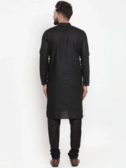 Men's Solid Cotton Kurtas-Assorted