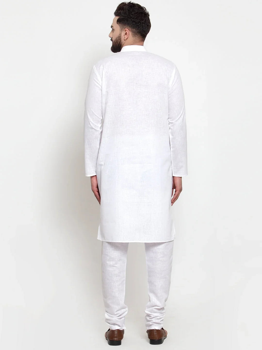 White Cotton Solid Indian Wear KO_501White | DesiQlo