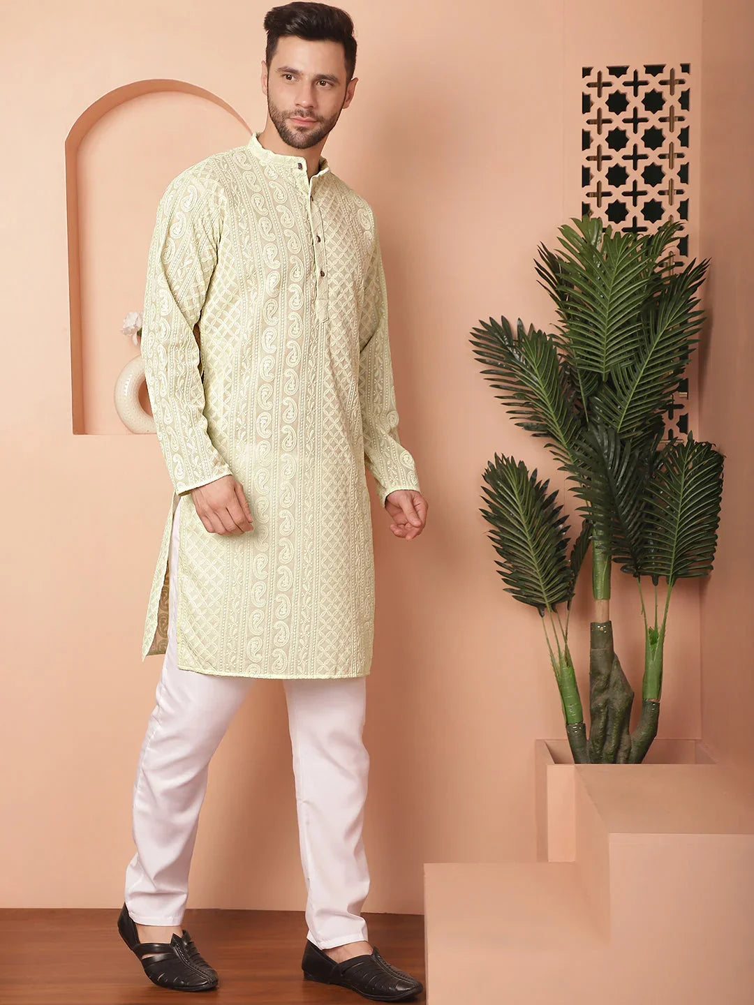 Green Polyester Solid Indian Wear JOKP_P_5021Pista | DesiQlo