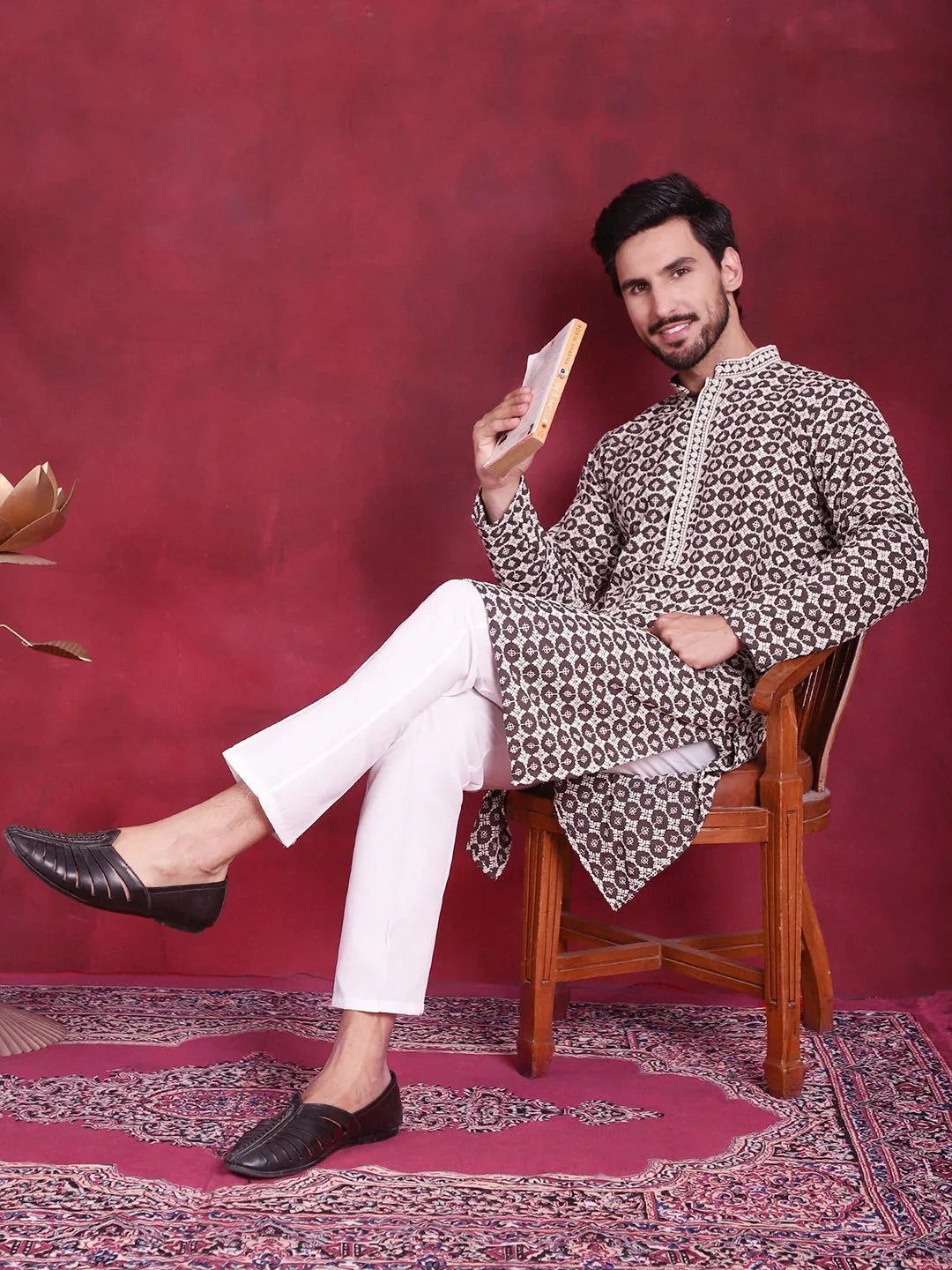Brown Rayon Solid Indian Wear JOKP_5023Brown | DesiQlo