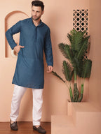 Chikankari Pure Cotton Kurta with Churidar-JOKP-PO