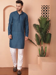 Chikankari Pure Cotton Kurta with Churidar-JOKP-PO
