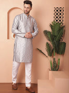 Men's Embroidered Mirror Work Kurta Payjama Sets-JOKP-AP