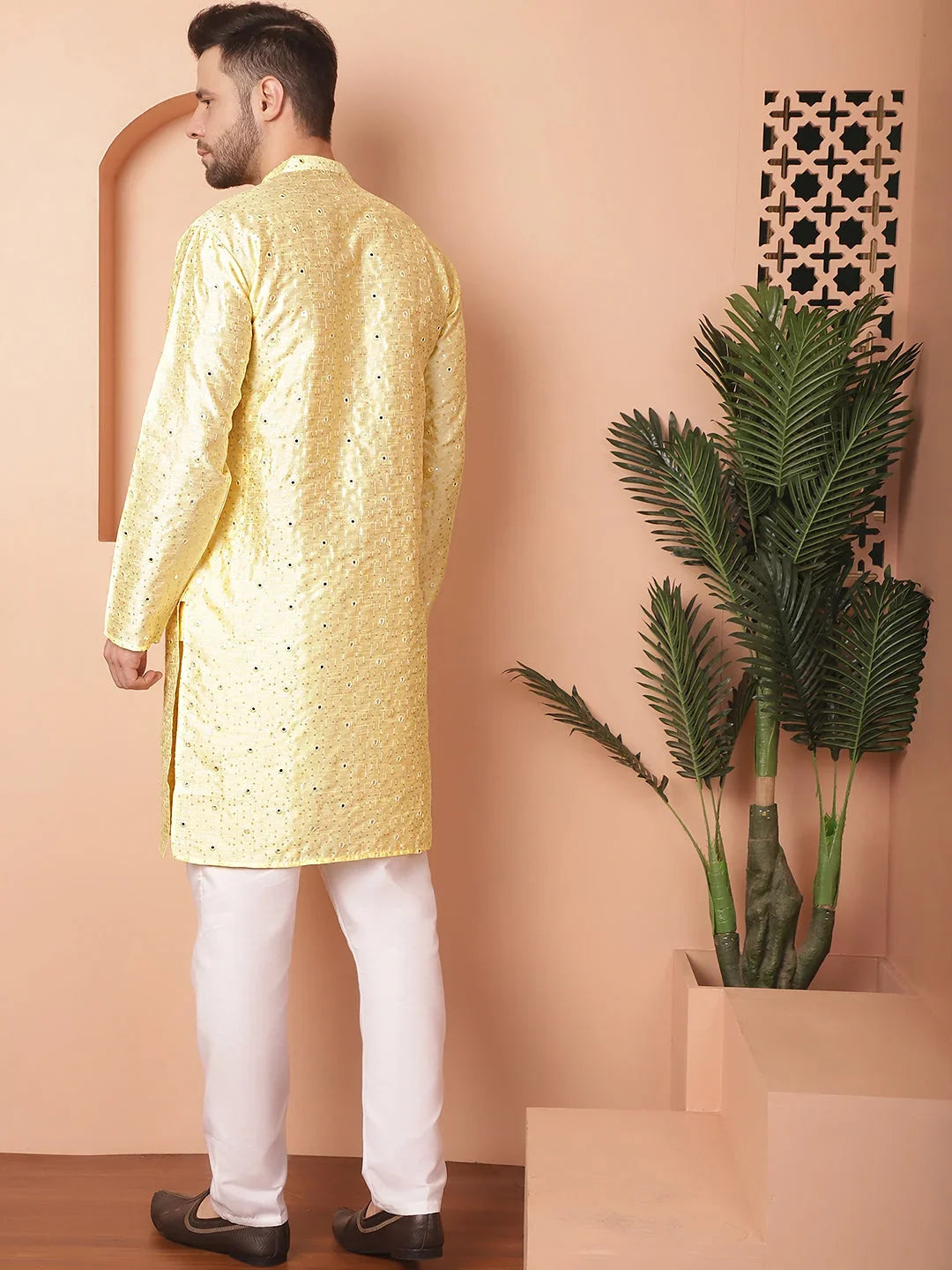 Yellow Silk Solid Indian Wear JOKP_P_5035Yellow | DesiQlo