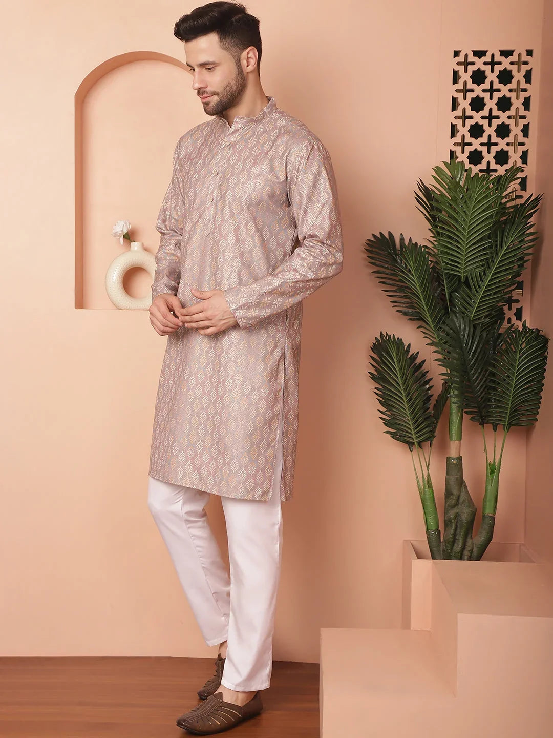 Orange Cotton Solid Indian Wear JOKP_P_5036Peach | DesiQlo