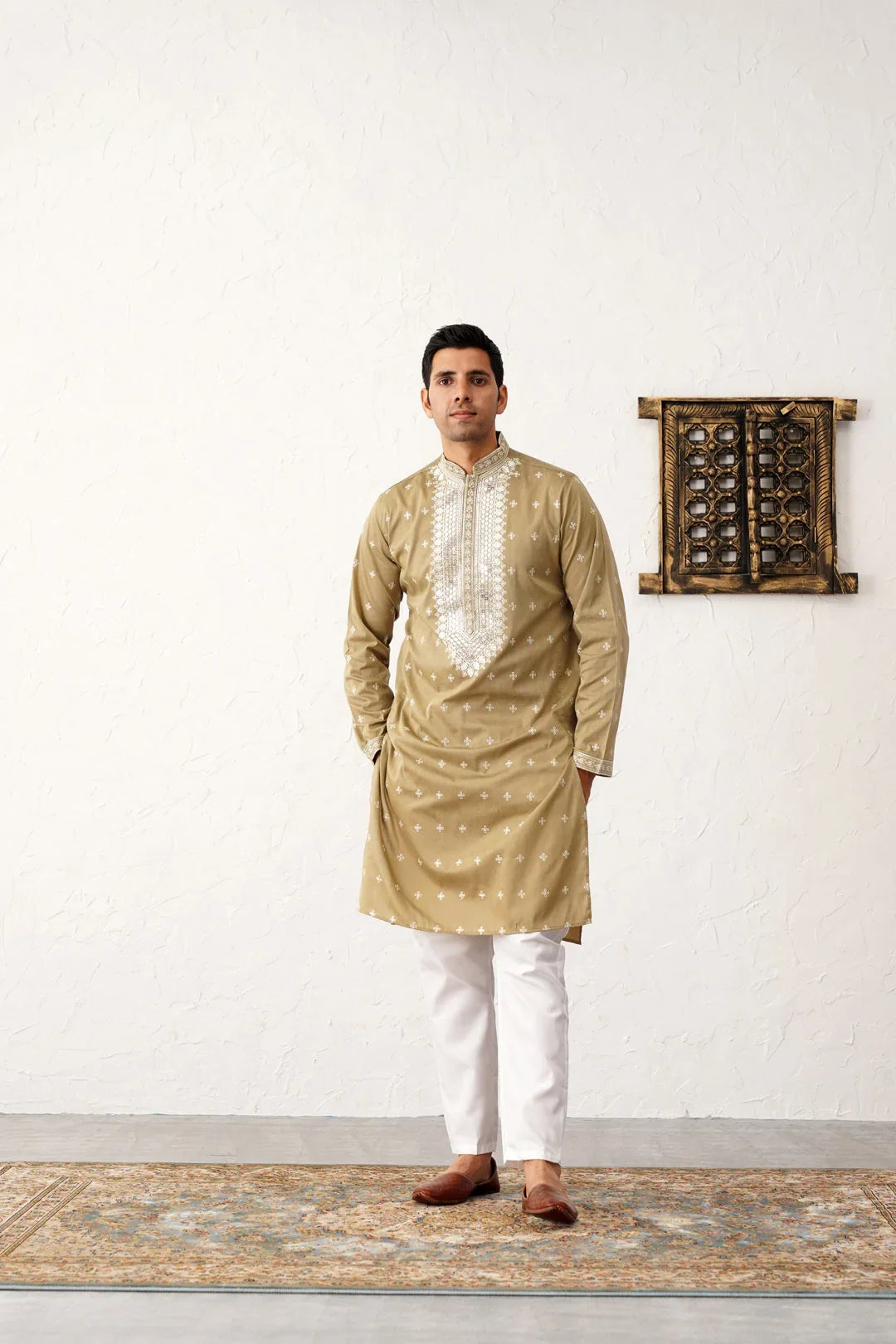 Beige Cotton Solid Indian Wear JOKP_P_5038Beige | DesiQlo