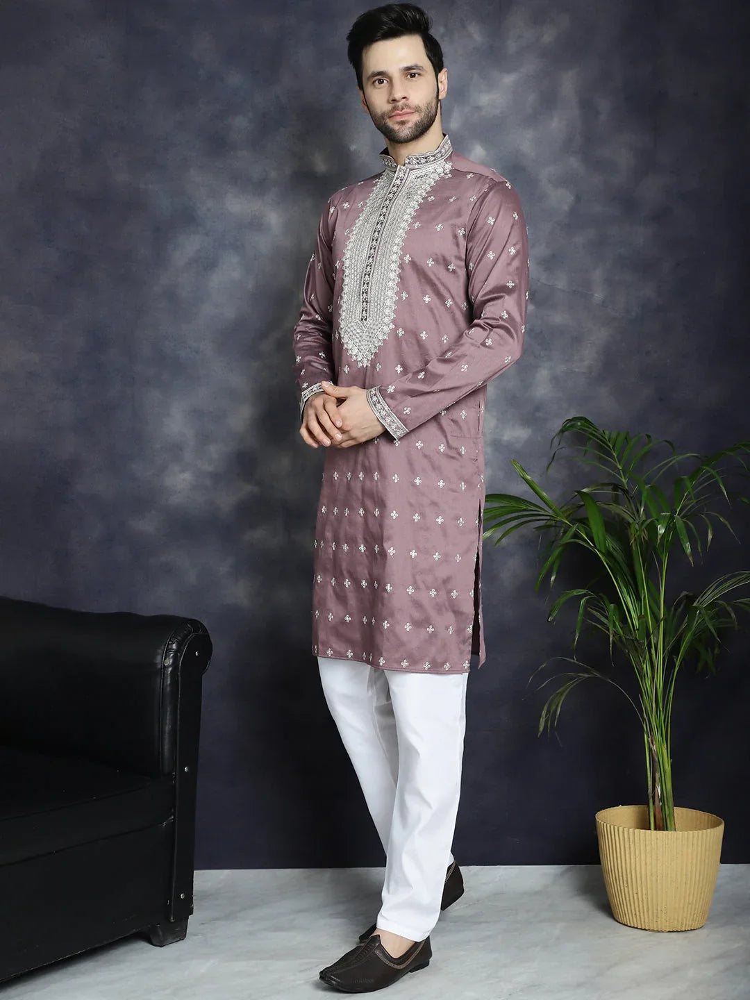 Purple Cotton Solid Indian Wear JOKP_P_5038Megenta | DesiQlo