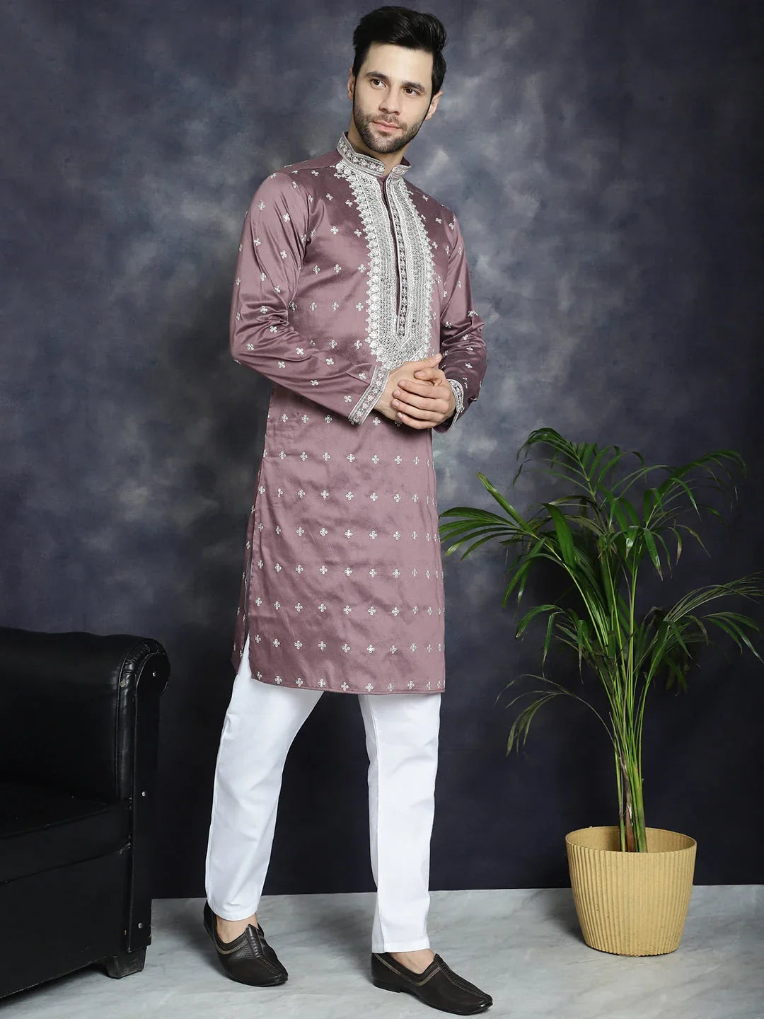 Purple Cotton Solid Indian Wear JOKP_P_5038Megenta | DesiQlo