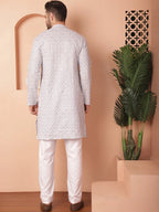 Chikankari Pure Cotton Kurta with Pyjama-JOKP-PR