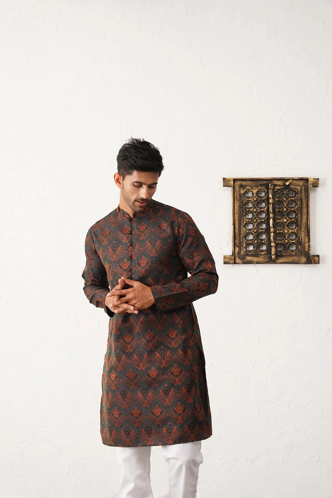 Brown Silk Solid Indian Wear JOKP_P_5043Bronze | DesiQlo