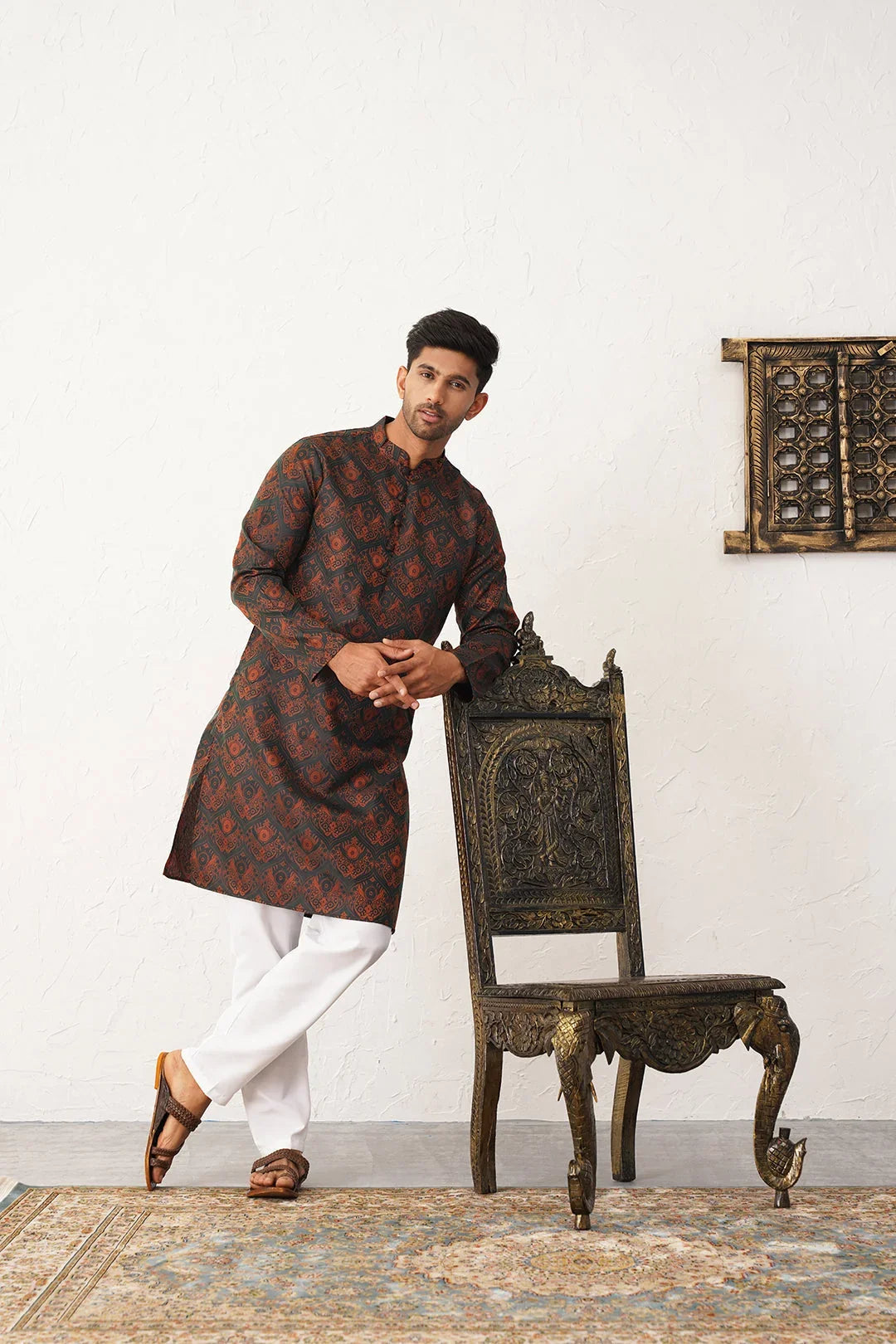 Brown Silk Solid Indian Wear JOKP_P_5043Bronze | DesiQlo