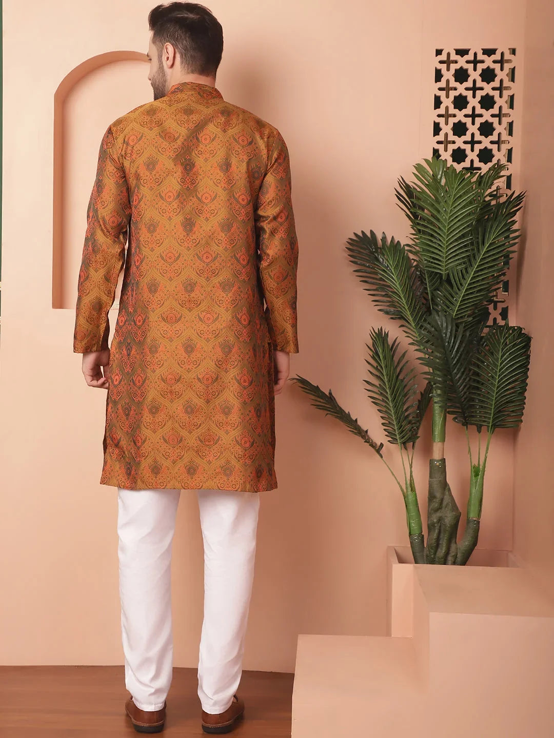 Yellow Silk Solid Indian Wear JOKP_P_5043Mustard | DesiQlo