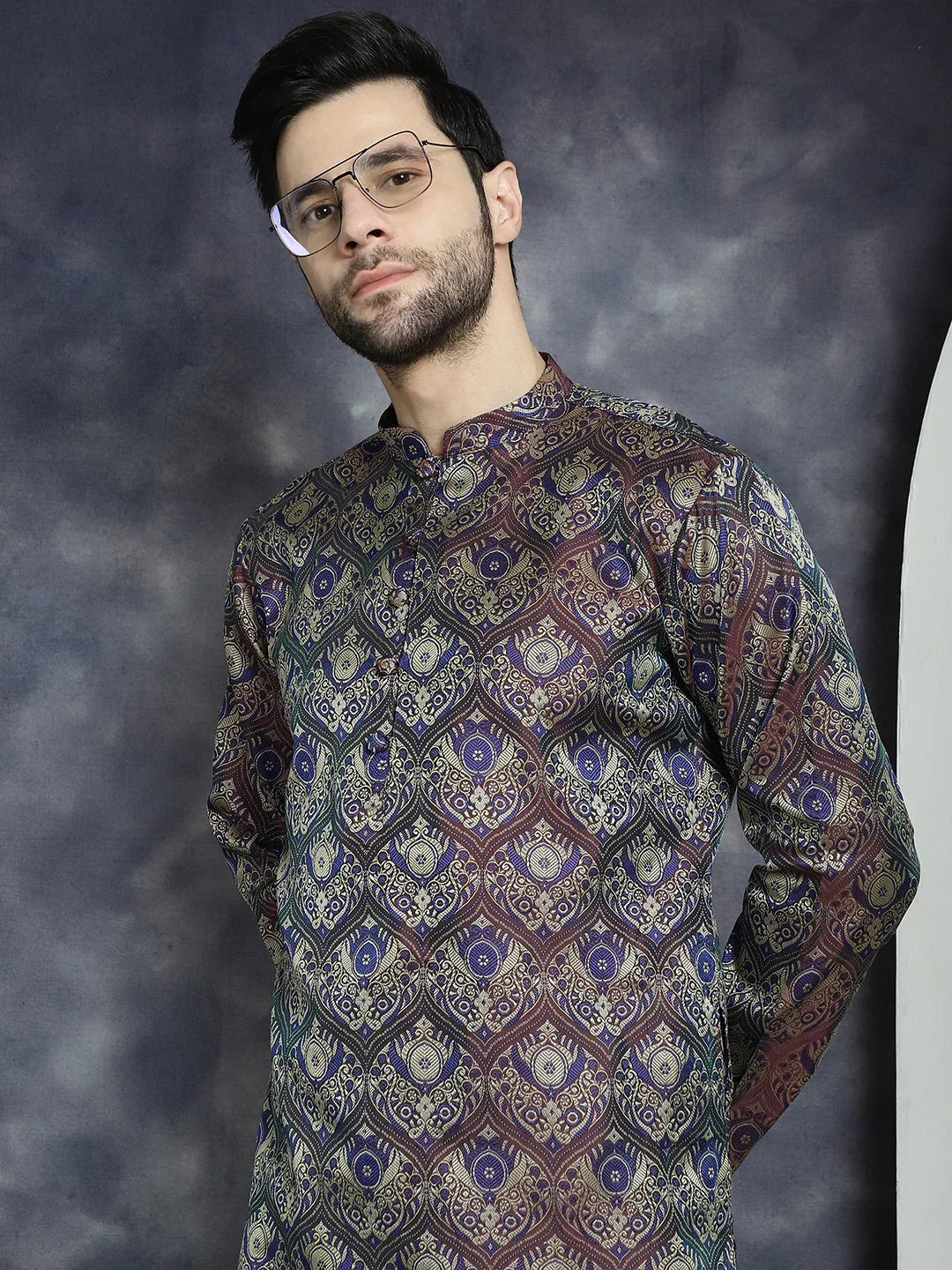 Purple Cotton Solid Indian Wear JOKP_P_5043Purple | DesiQlo