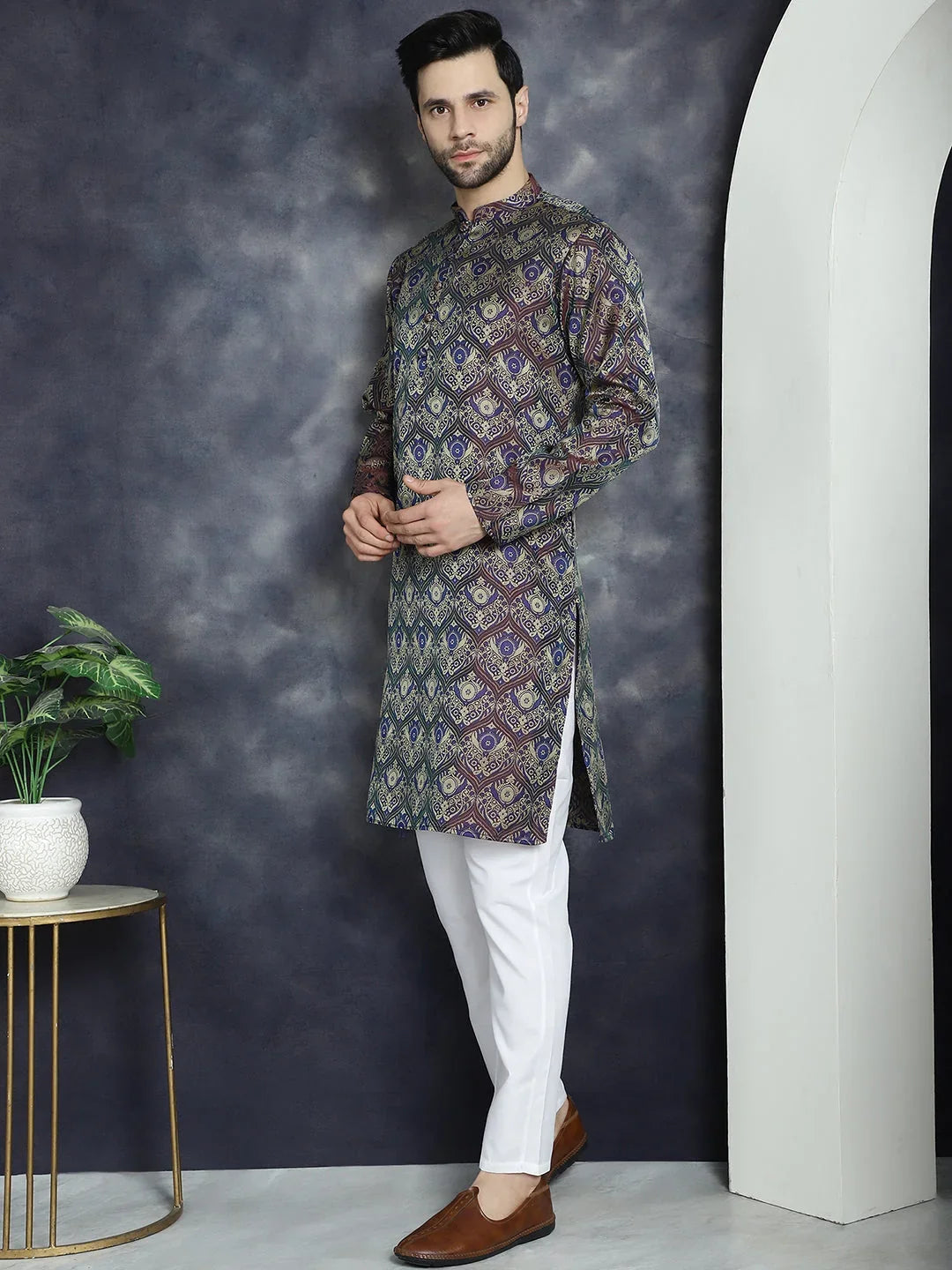 Purple Cotton Solid Indian Wear JOKP_P_5043Purple | DesiQlo