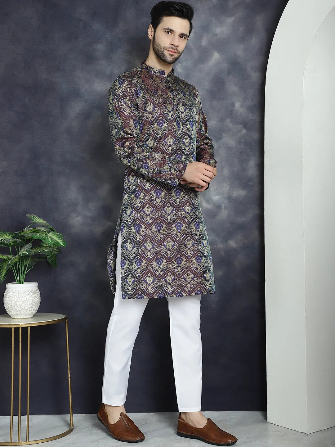 Purple Cotton Solid Indian Wear JOKP_P_5043Purple | DesiQlo