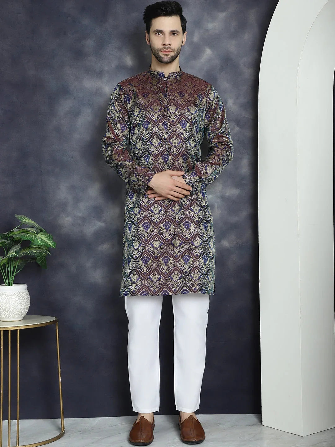 Purple Cotton Solid Indian Wear JOKP_P_5043Purple | DesiQlo