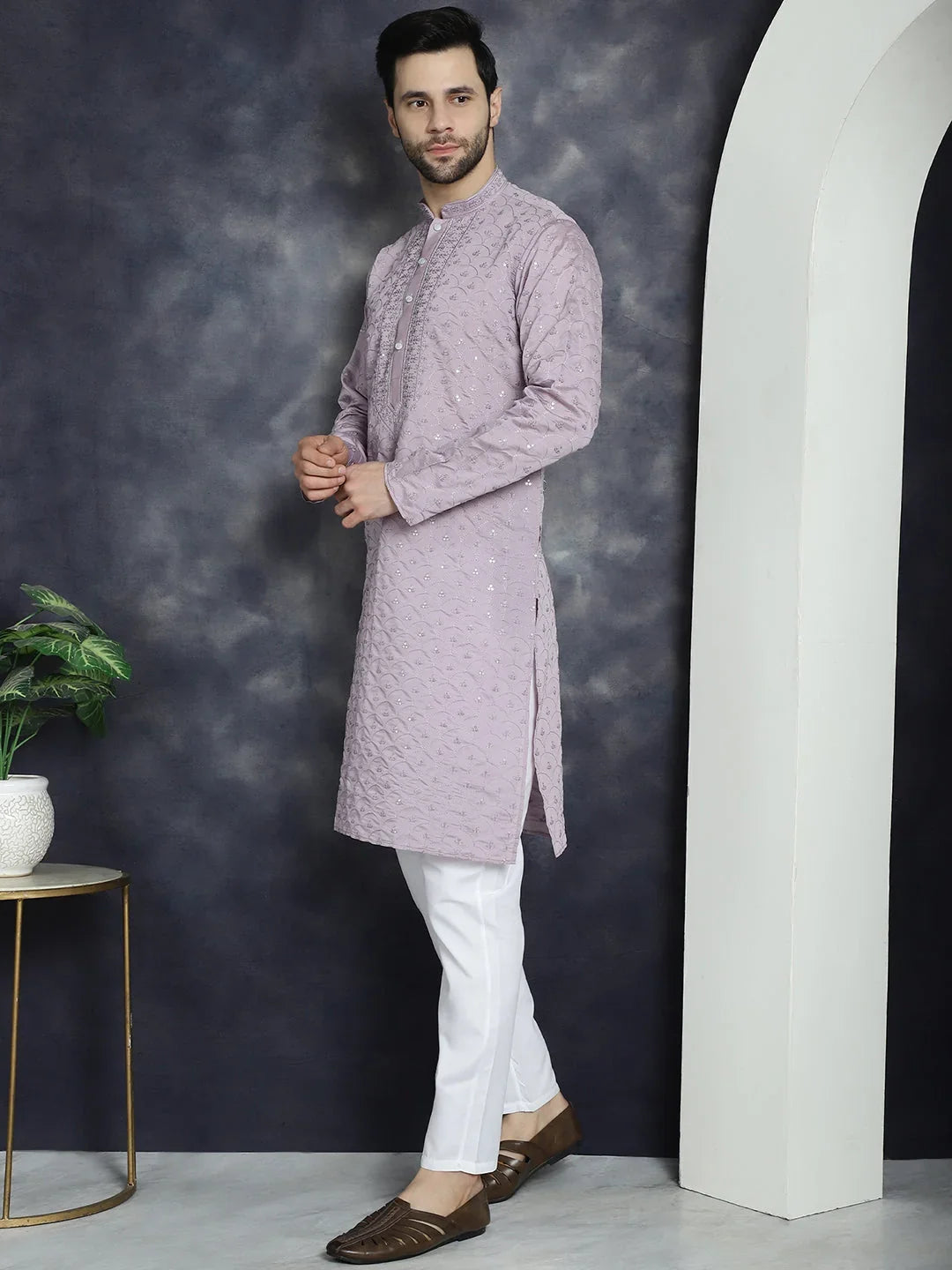 Purple Cotton Solid Indian Wear JOKP_P_5044Purple | DesiQlo