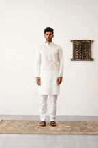 Men's Embroidered Kurta With Pyjama-JOKP-P