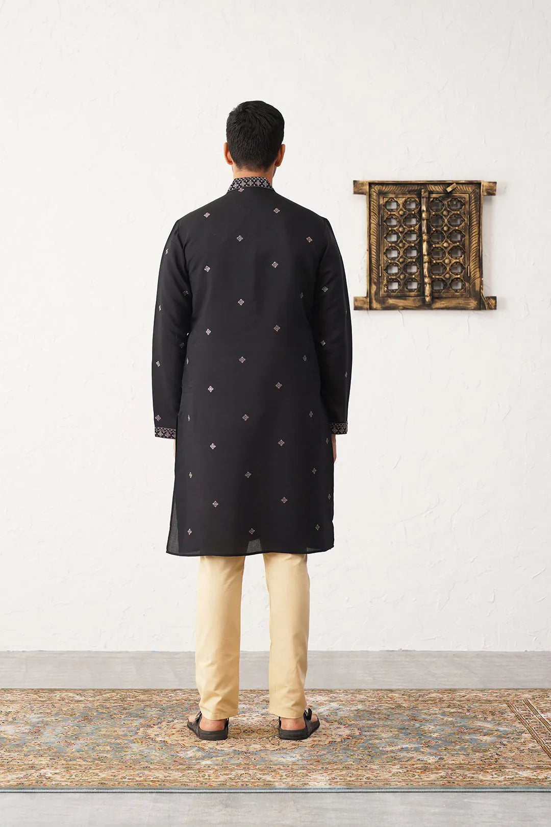 Black Cotton Solid Indian Wear JOKP_P_5046Black | DesiQlo