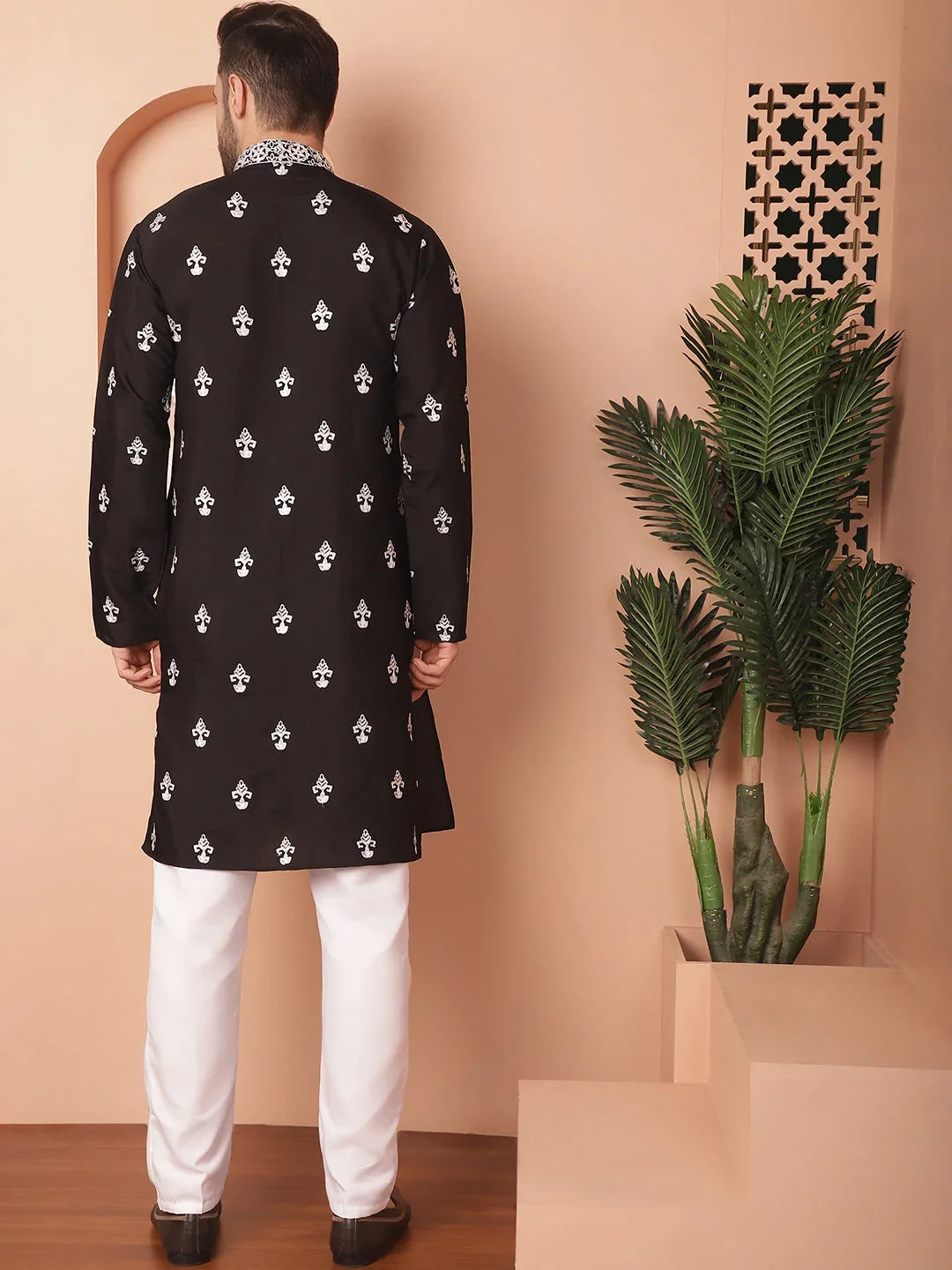 Black Cotton Solid Indian Wear JOKP_P_5051Black | DesiQlo