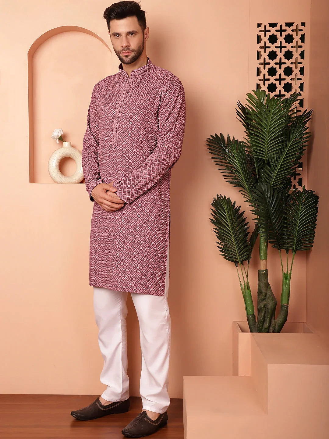 Purple Rayon Solid Indian Wear JOKP_P_5052Magenta | DesiQlo