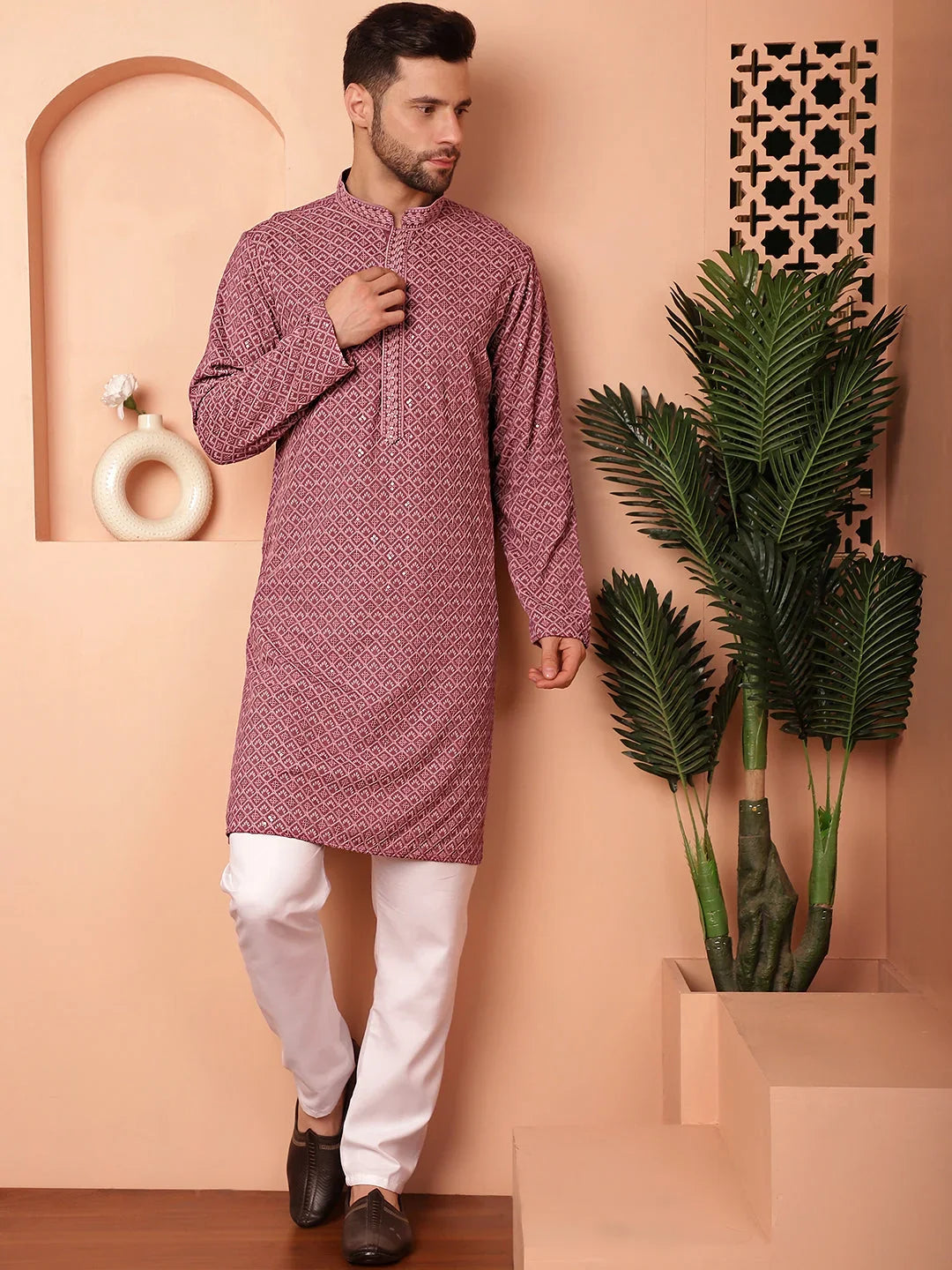 Purple Rayon Solid Indian Wear JOKP_P_5052Magenta | DesiQlo