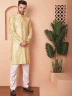 Men's Solid Mirror Work Kurta Payjama Sets-JOKP-P