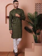 Men Printed Cotton Kurta Pyjama Set-JOKP-PT