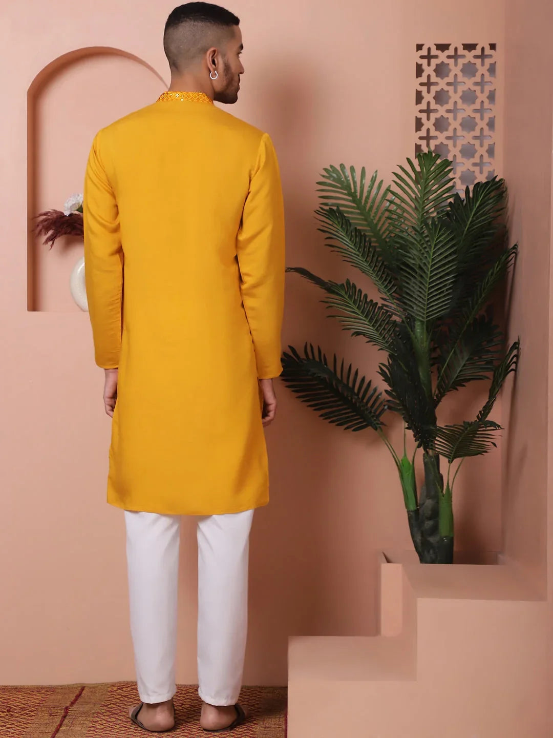Yellow Rayon Solid Indian Wear JOKP_P_5073Mustard | DesiQlo
