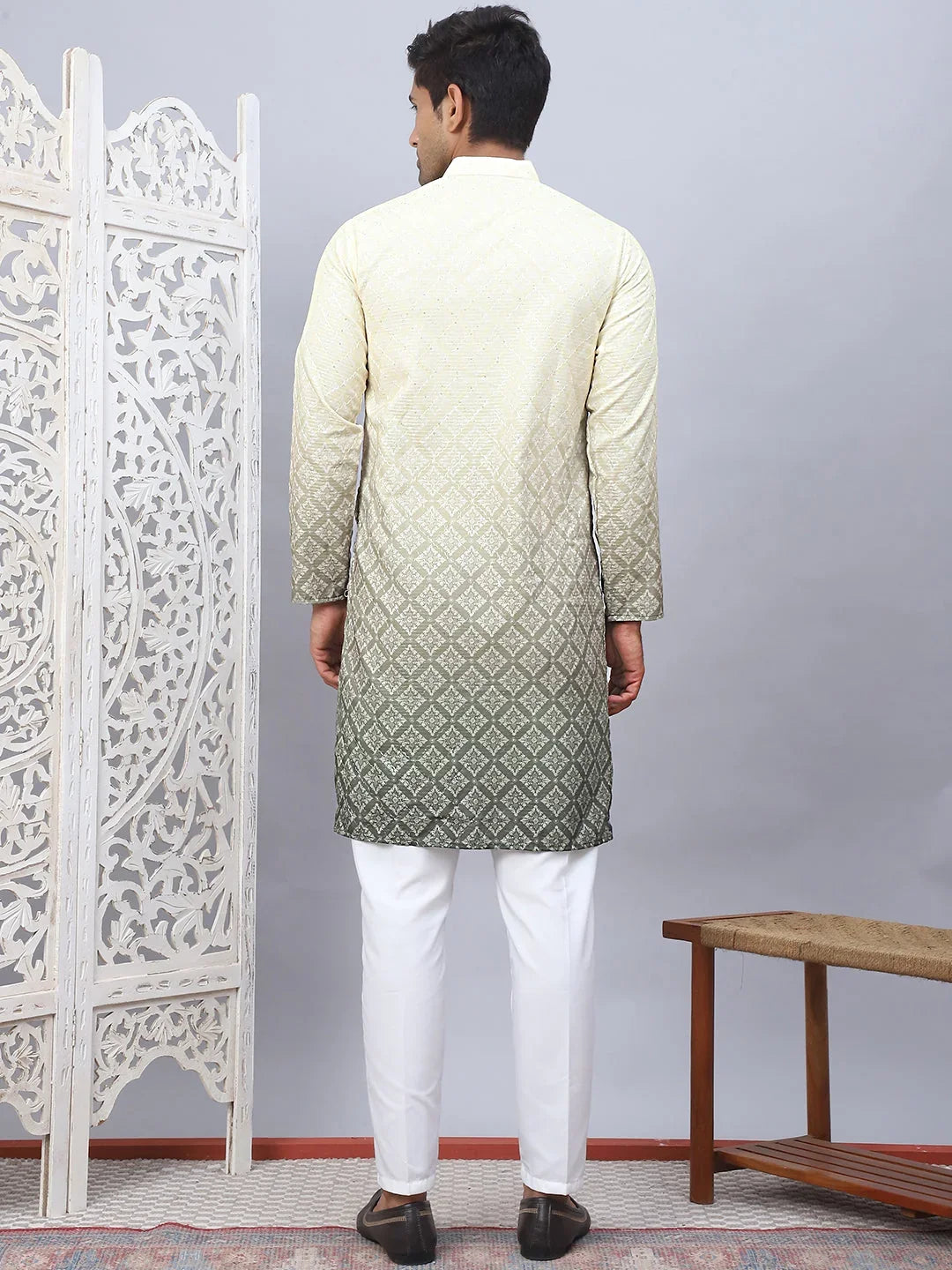Yellow Cotton Solid Indian Wear JOKP_5074Yellow | DesiQlo