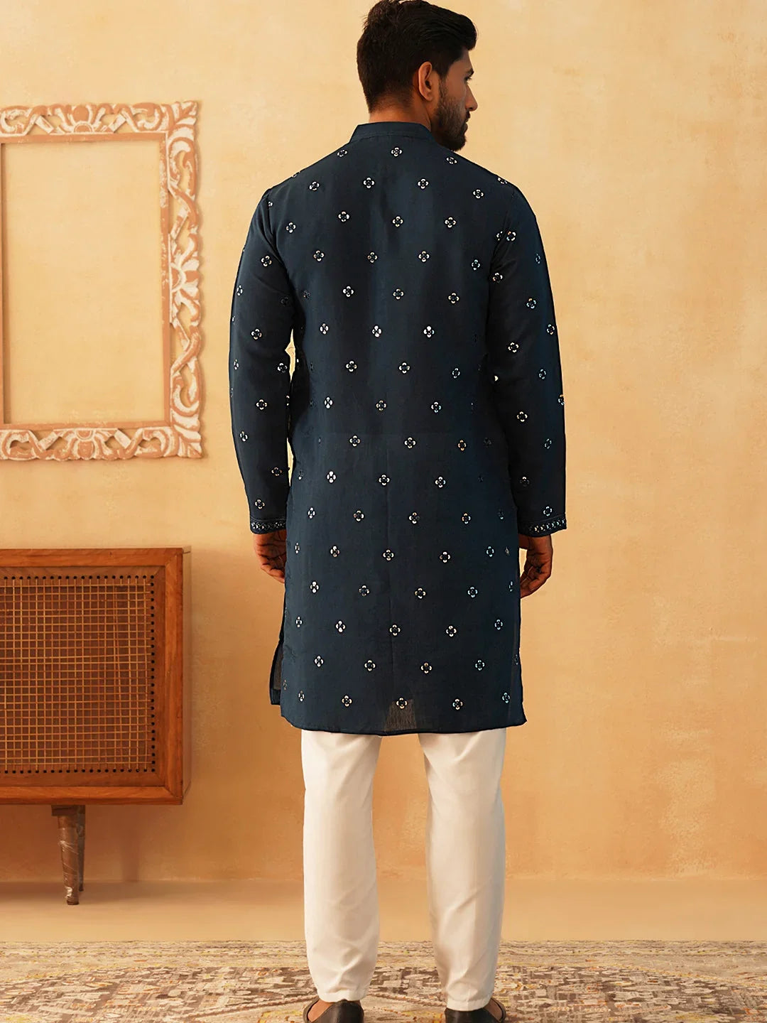 Multi Cotton Solid Indian Wear JOKP_P_5085Peacock | DesiQlo