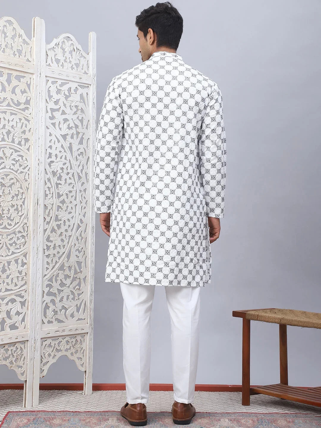 White Rayon Solid Indian Wear JOKP_5092White | DesiQlo