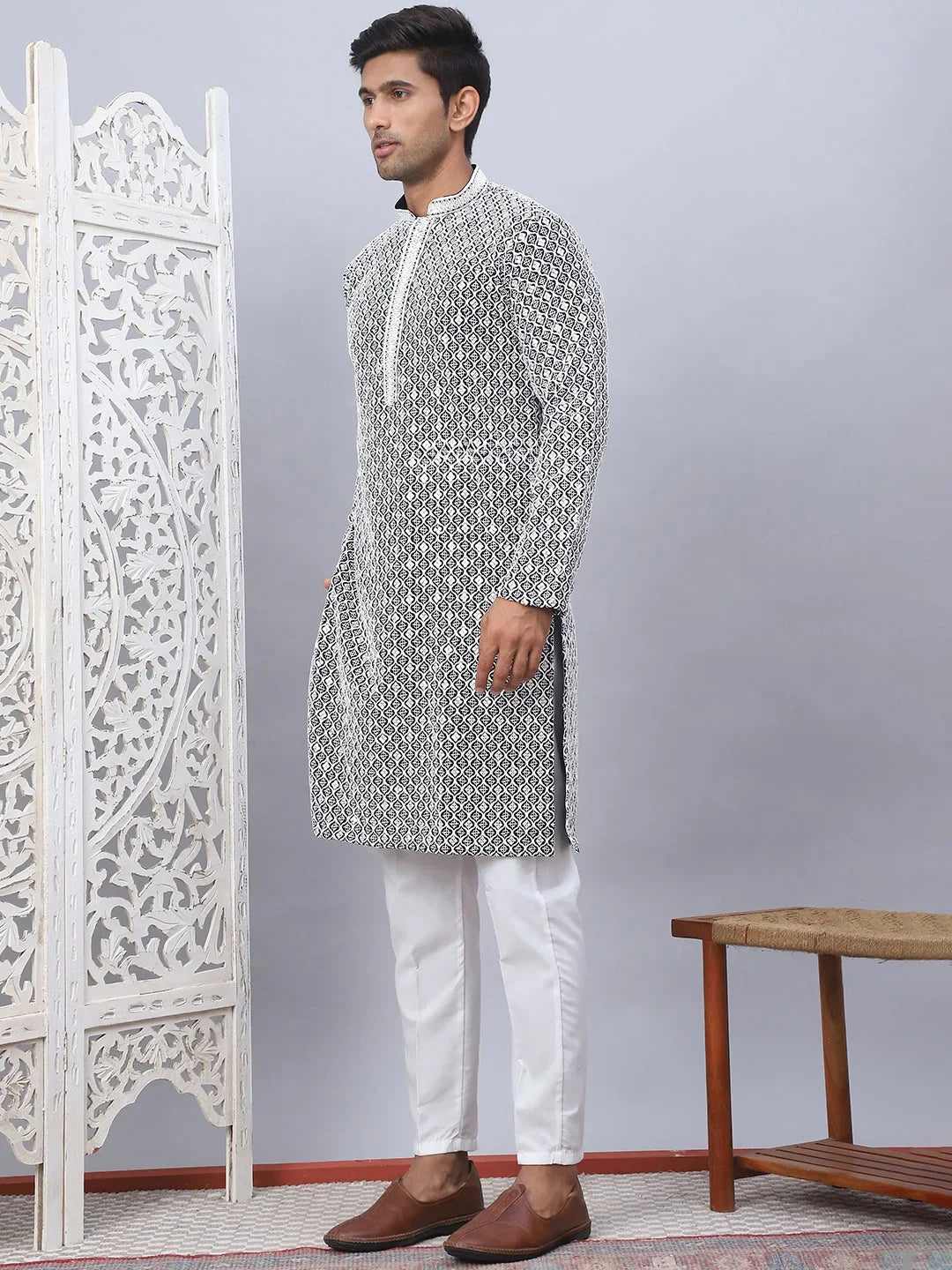 Black Cotton Solid Indian Wear JOKP_5094Black | DesiQlo