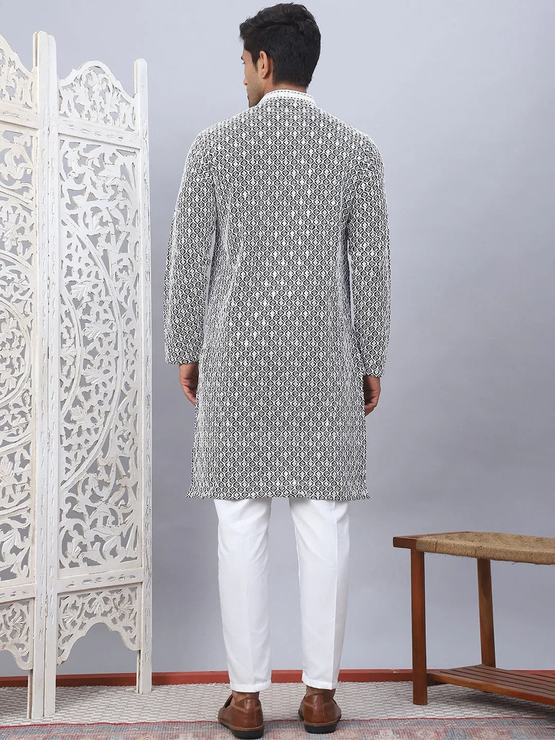 Black Cotton Solid Indian Wear JOKP_5094Black | DesiQlo
