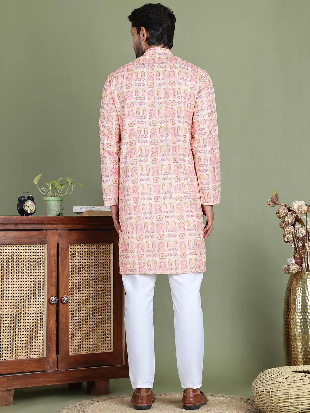 Peach Indian Wear for Men | DesiQlo India
