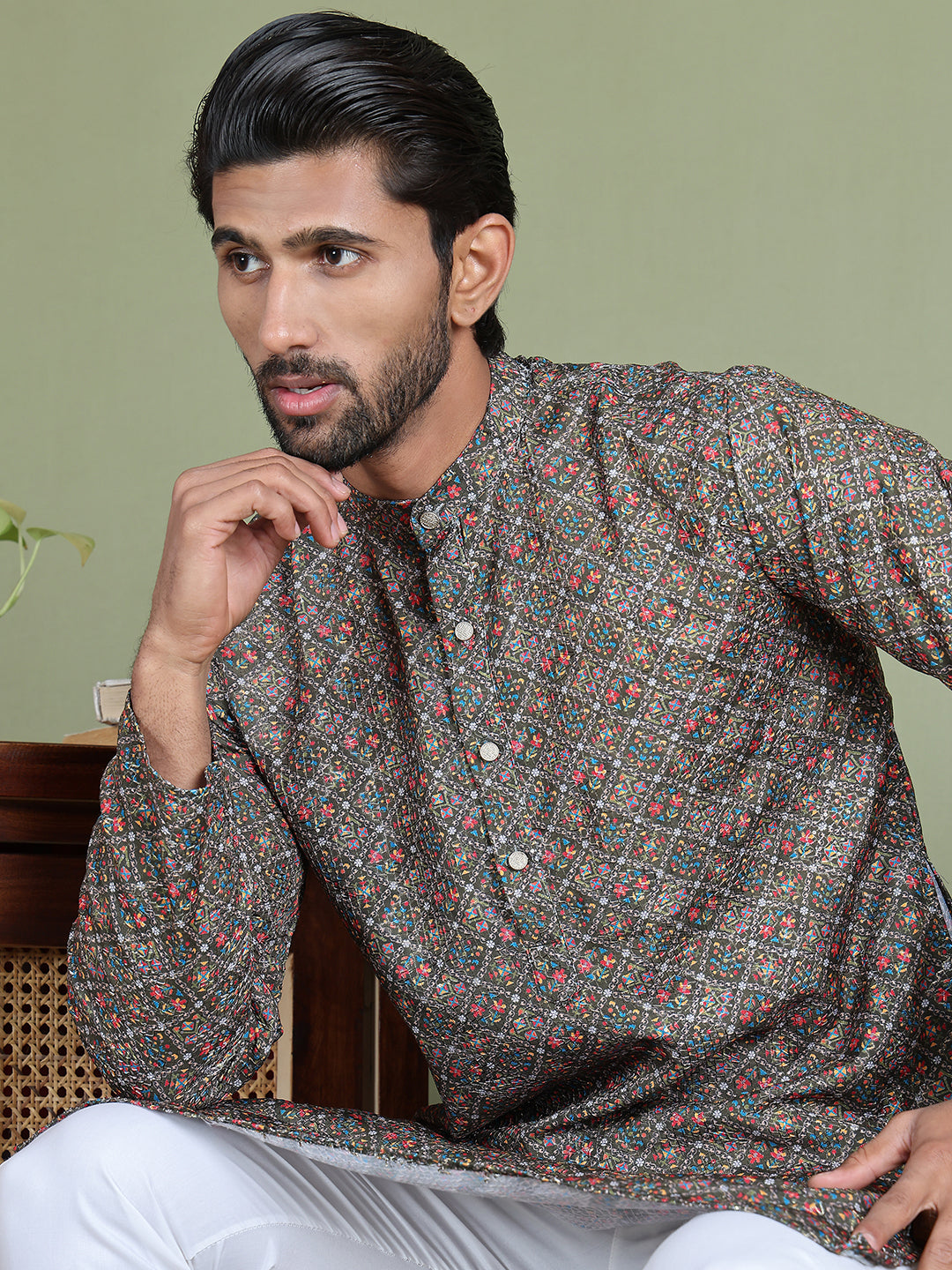 Olive Indian Wear 142olive | DesiQlo