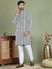Embroidered and Mirror Work Kurta Pyjama Sets ( JOKP 5146Black ) [FF] [P-12]