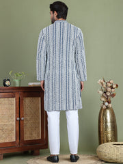 Embroidered and Mirror Work Kurta Pyjama Sets ( JOKP 5146Peacock ) [FF] [P-12]