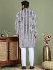 Embroidered and Mirror Work Kurta Pyjama Sets ( JOKP 5146Purple ) [FF] [P-12]