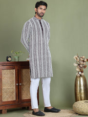 Embroidered and Mirror Work Kurta Pyjama Sets ( JOKP 5146Purple ) [FF] [P-12]