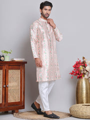 Digital Printed Straight Kurta Set For Men ( JOKP 5148Golden ) [FF] [F-13-12]