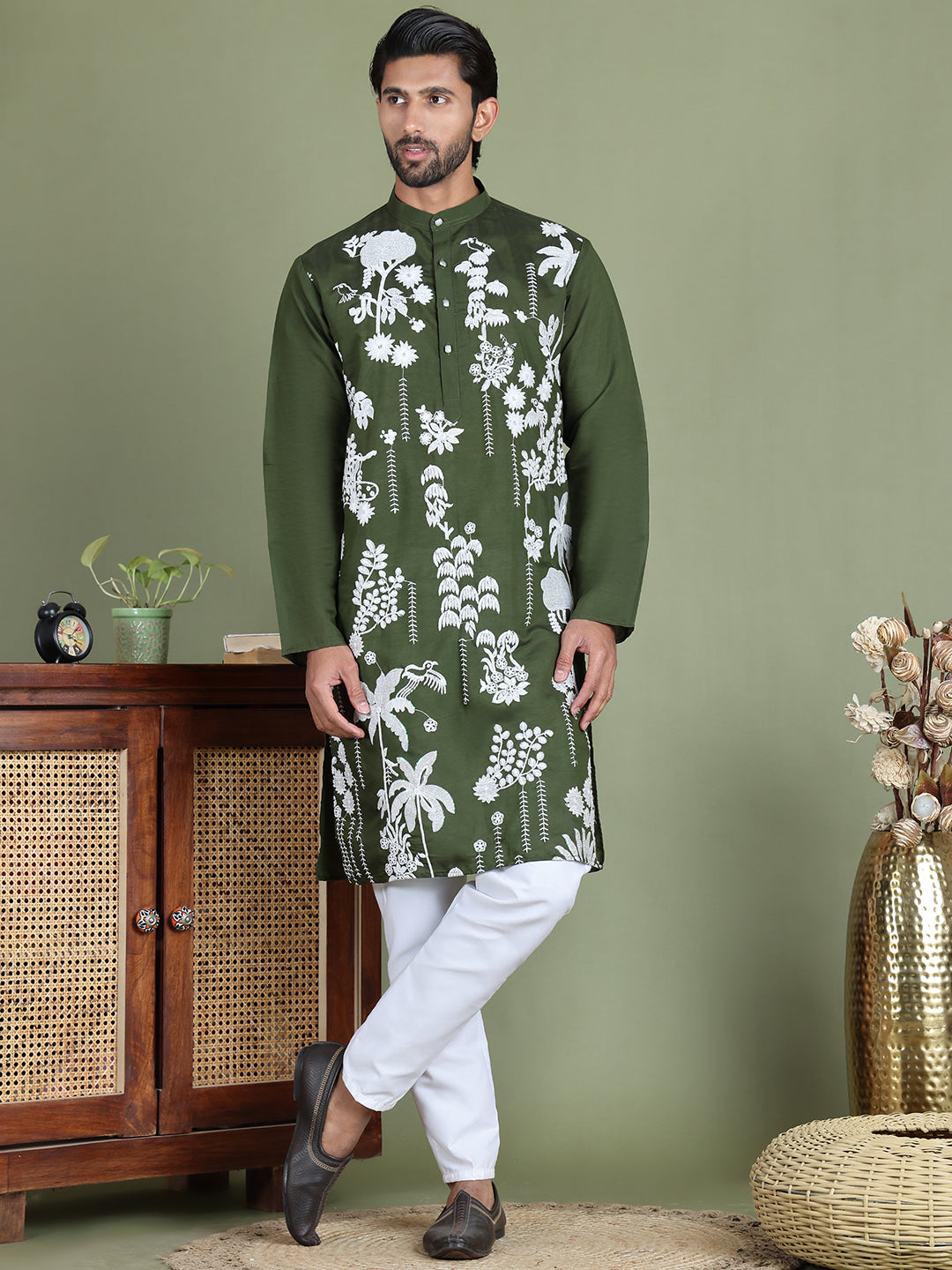 Olive Indian Wear 150olive | DesiQlo