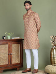 Yellow Woven Design Straight Kurta Pyjama Set ( JOKP 5153Yellow ) [FF] [P-5]
