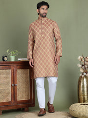 Yellow Woven Design Straight Kurta Pyjama Set ( JOKP 5153Yellow ) [FF] [P-5]