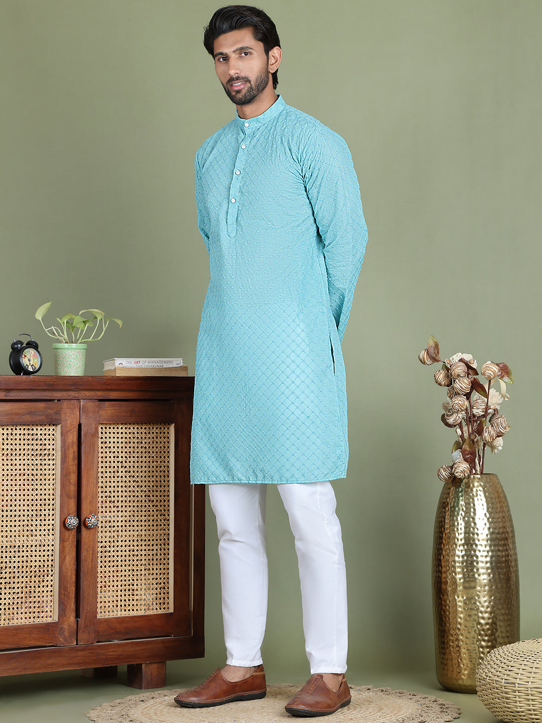 Sky Blue Indian Wear _5158sky | DesiQlo