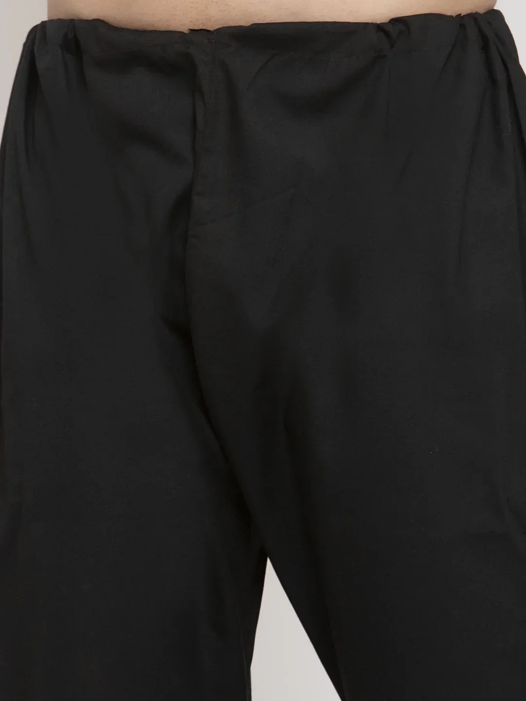 Black Cotton Solid Indian Wear for Men | DesiQlo India