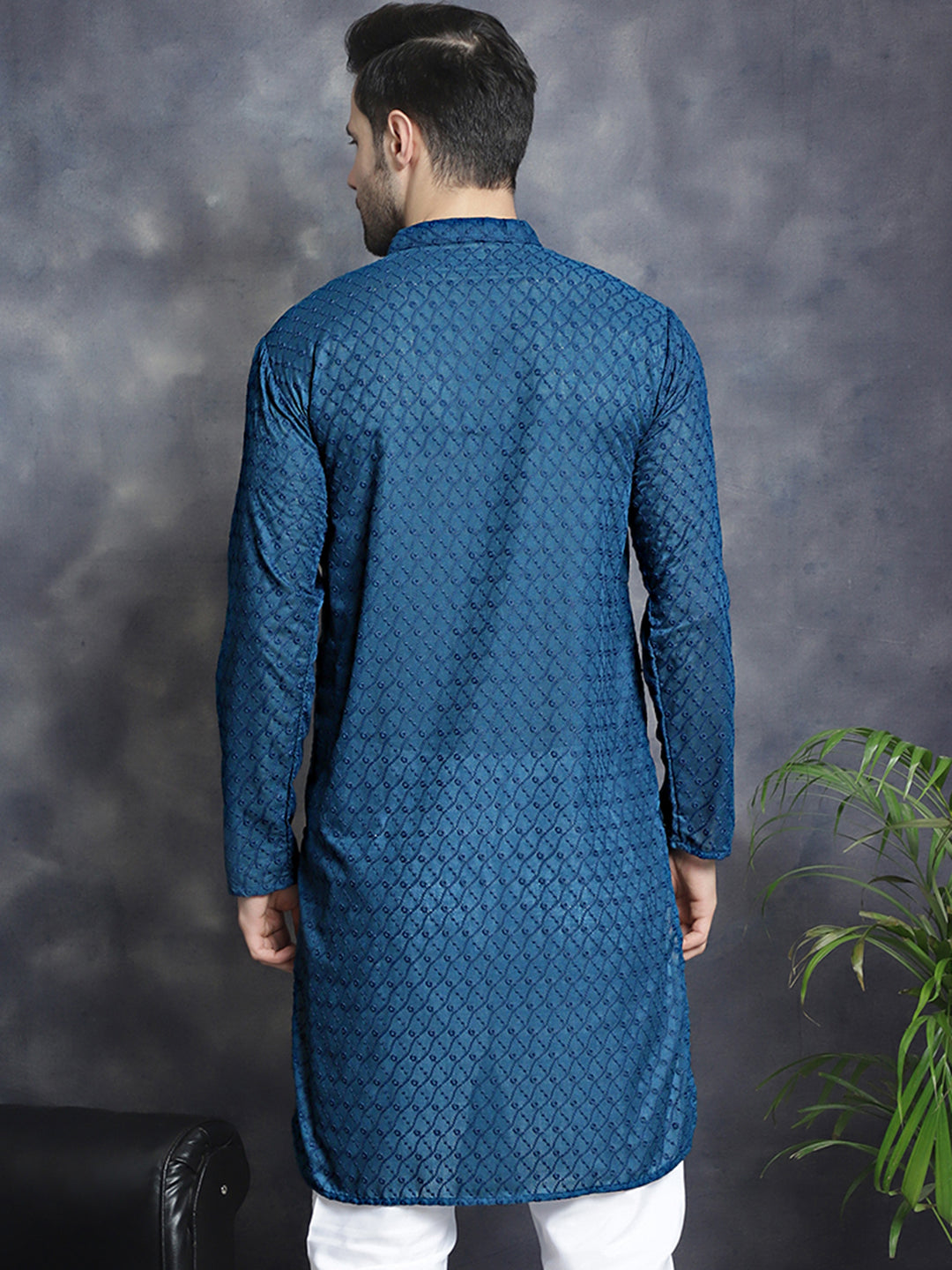 Multi Cotton Solid Indian Wear KO_561Peacock | DesiQlo